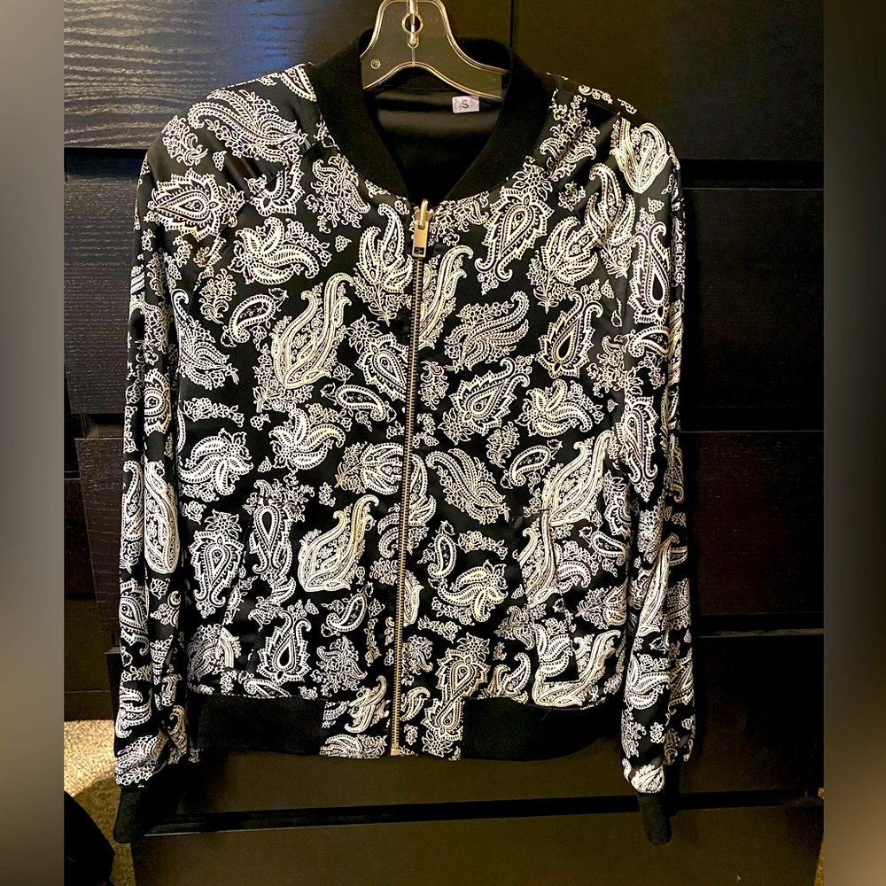 Paisley varsity jacket